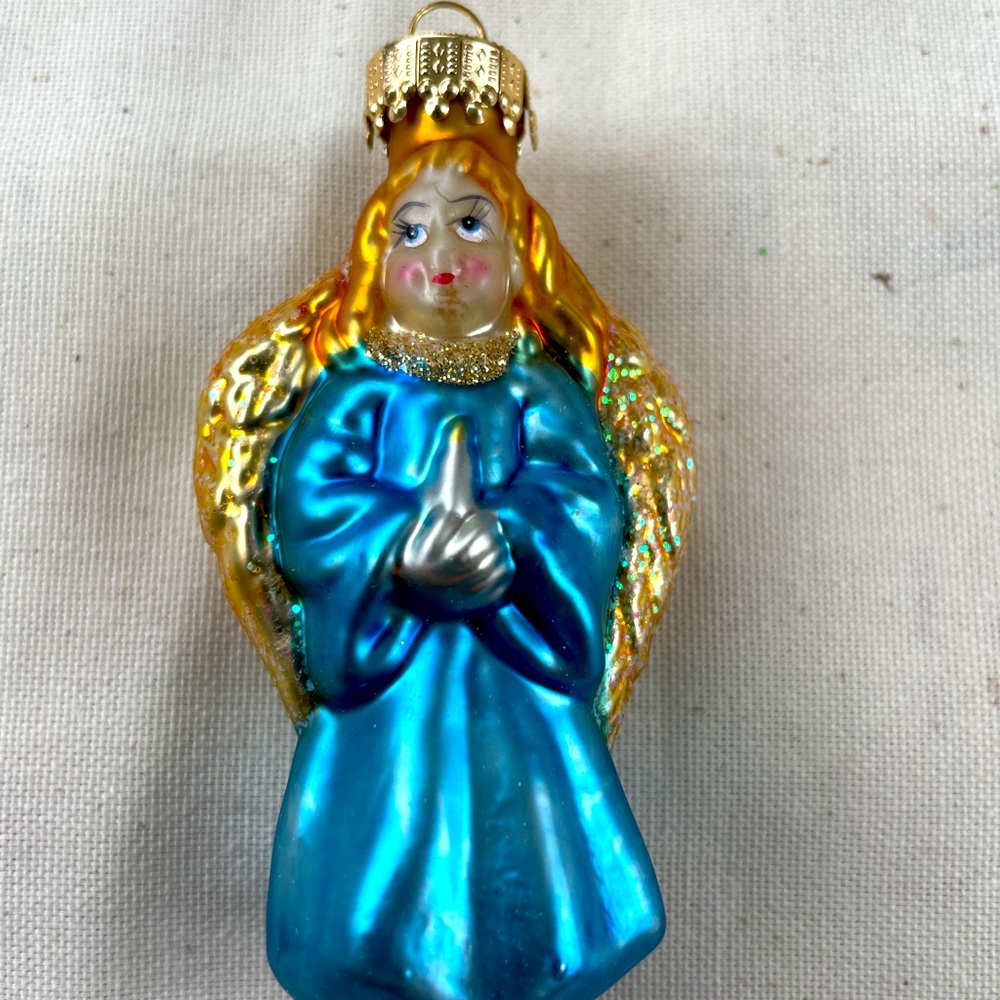 Vintage 1960’s Russian painted angel ornament